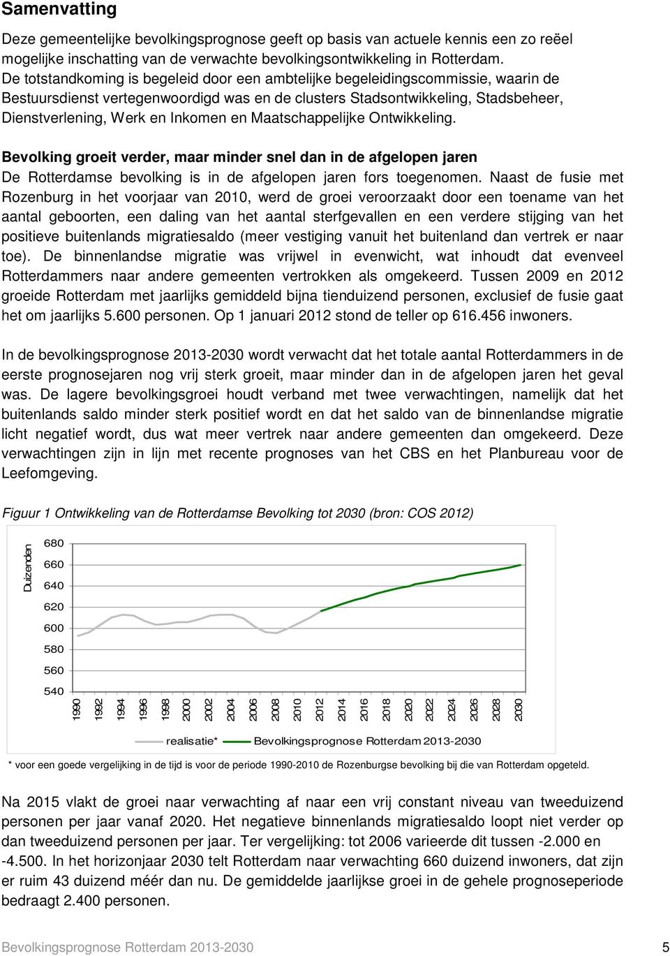 en Maatschappelijke Ontwikkeling. Bevolking groeit verder, maar minder snel dan in de afgelopen jaren De Rotterdamse bevolking is in de afgelopen jaren fors toegenomen.