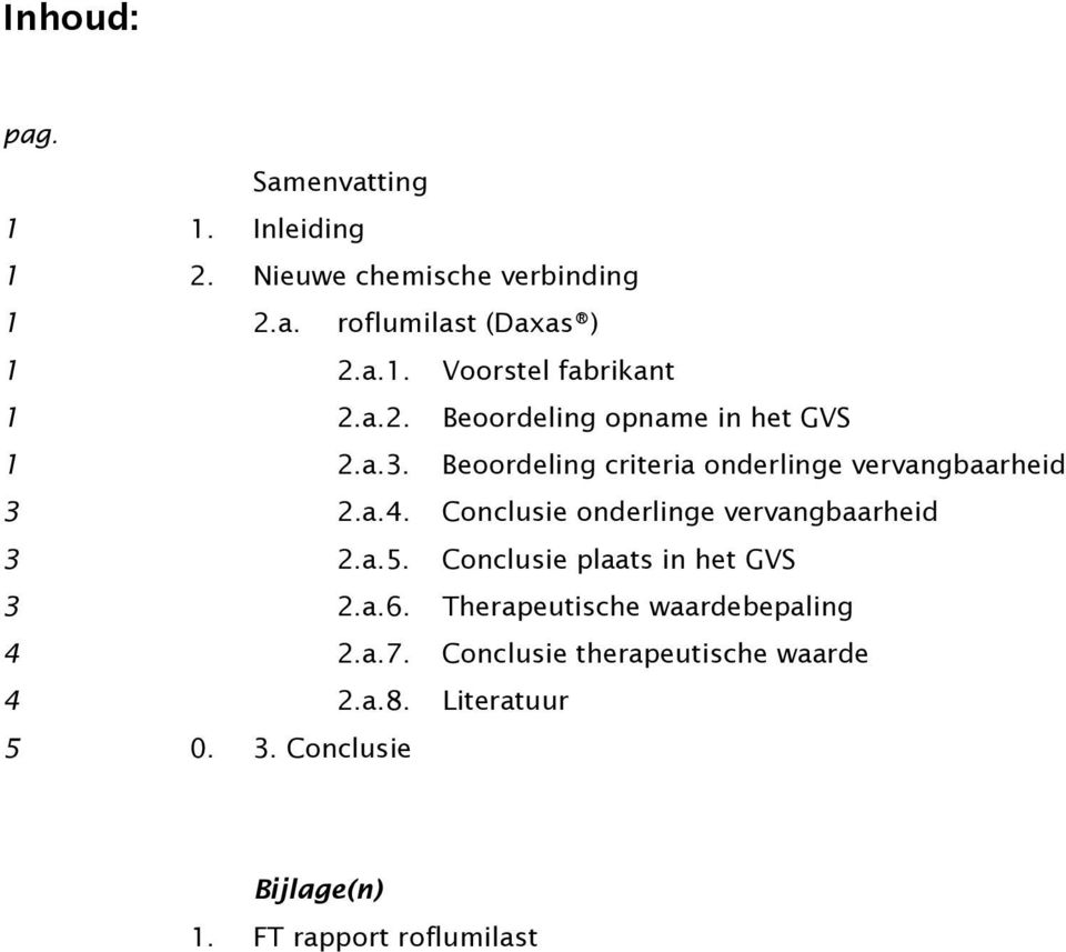 Conclusie onderlinge vervangbaarheid 3 2.a.5. Conclusie plaats in het GVS 3 2.a.6.