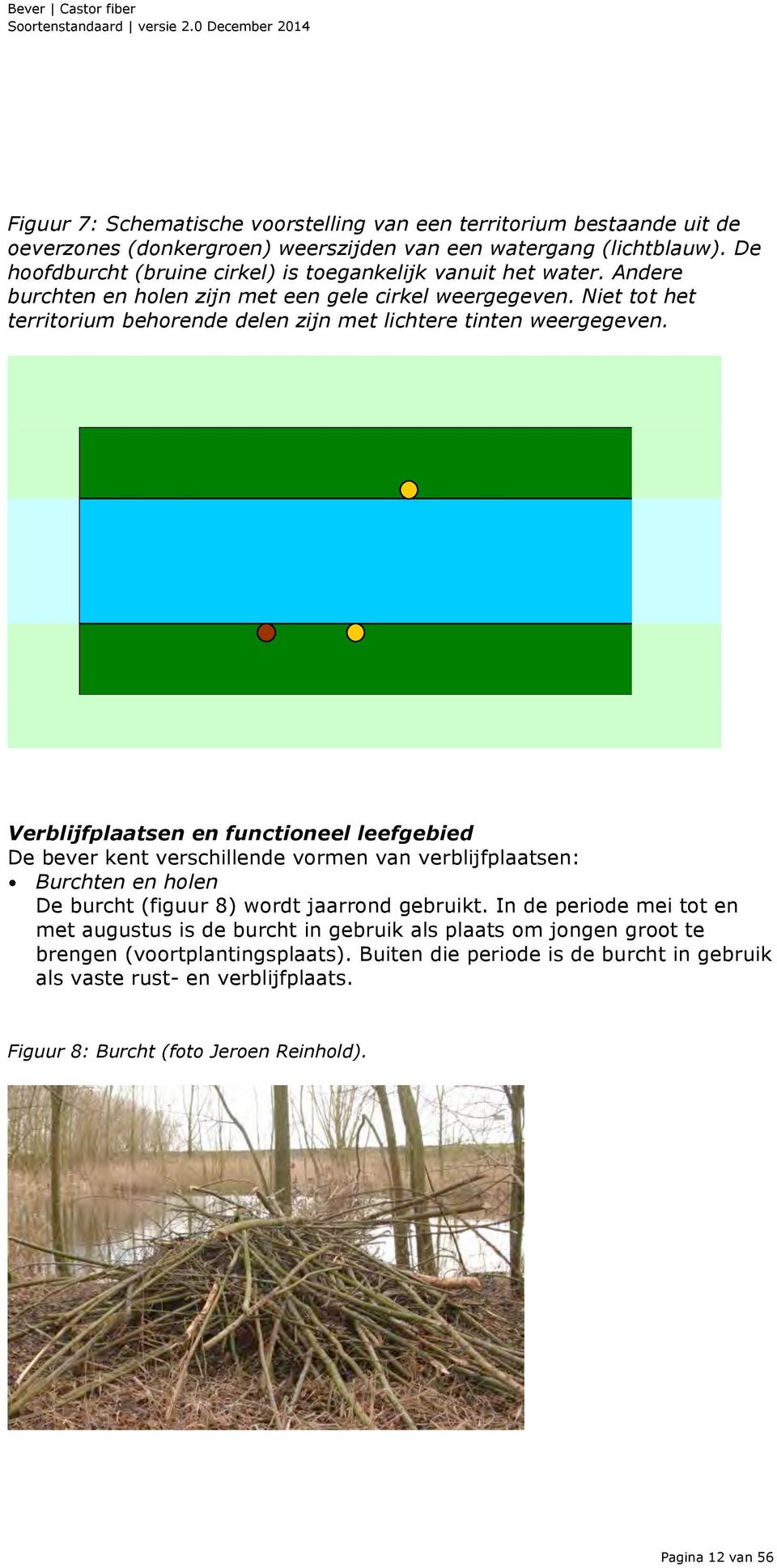 De hoofdburcht (bruine cirkel) is toegankelijk vanuit het water. Andere burchten en holen zijn met een gele cirkel weergegeven.