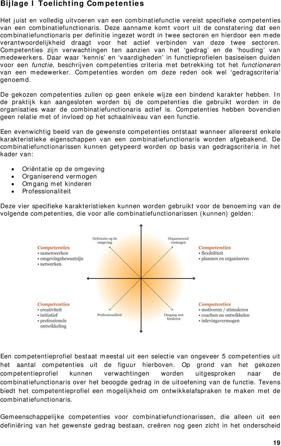 deze twee sectoren. Competenties zijn verwachtingen ten aanzien van het gedrag en de houding van medewerkers.