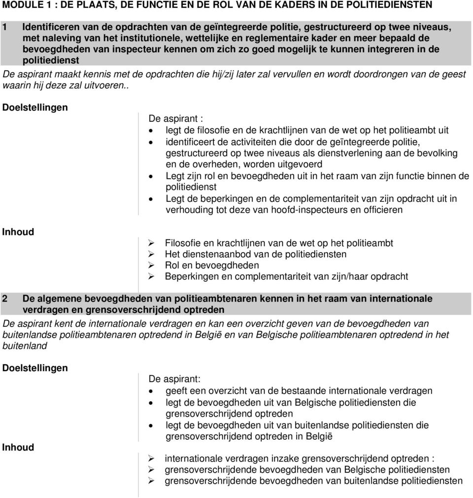 de opdrachten die hij/zij later zal vervullen en wordt doordrongen van de geest waarin hij deze zal uitvoeren.