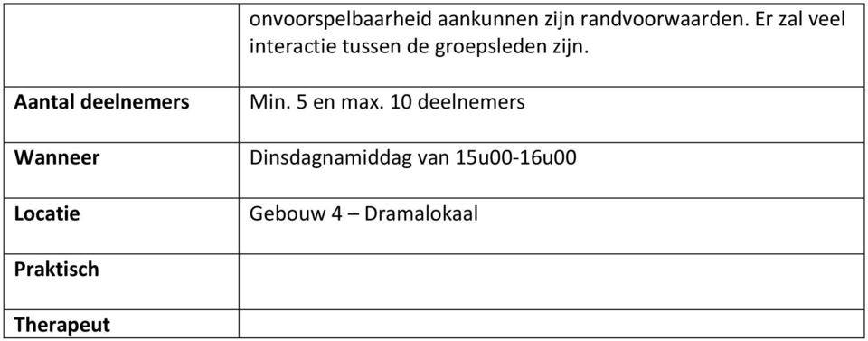 Er zal veel interactie tussen de groepsleden