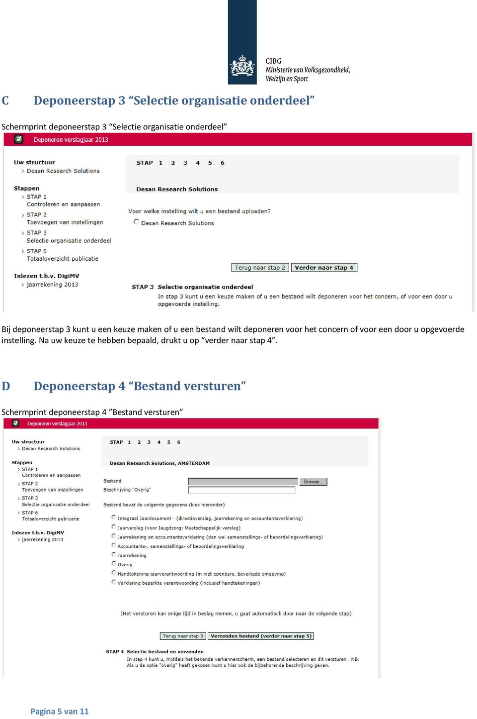 concern of voor een door u opgevoerde instelling.