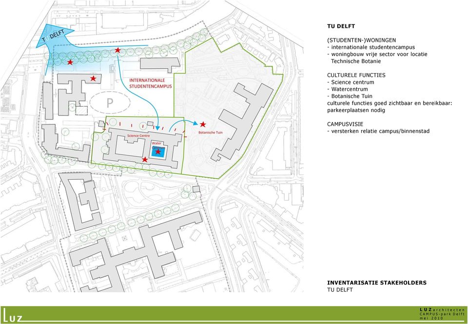 Watercentrum - Botanische Tuin culturele functies goed zichtbaar en bereikbaar: