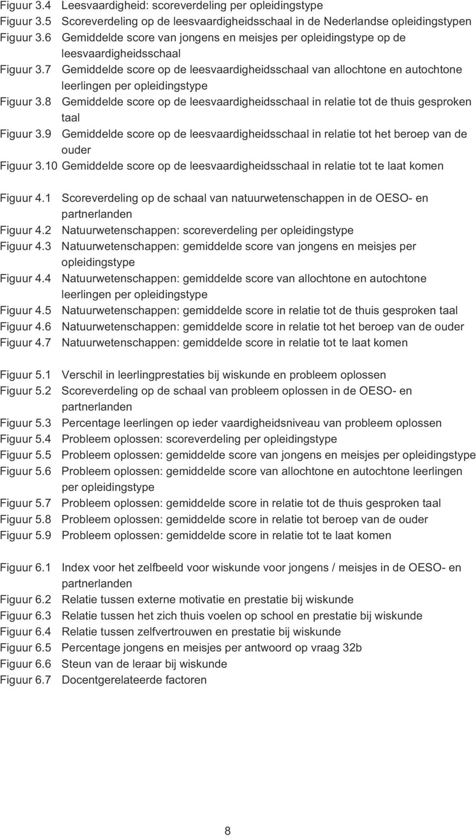 7 Gemiddelde op de leesvaardigheidsschaal van allochtone en autochtone leerlingen per opleidingstype Figuur 3.8 Gemiddelde op de leesvaardigheidsschaal in relatie tot de thuis gesproken taal Figuur 3.