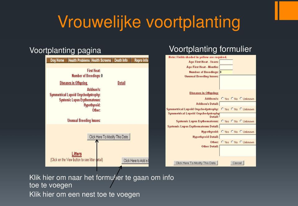 om naar het formulier te gaan om info toe