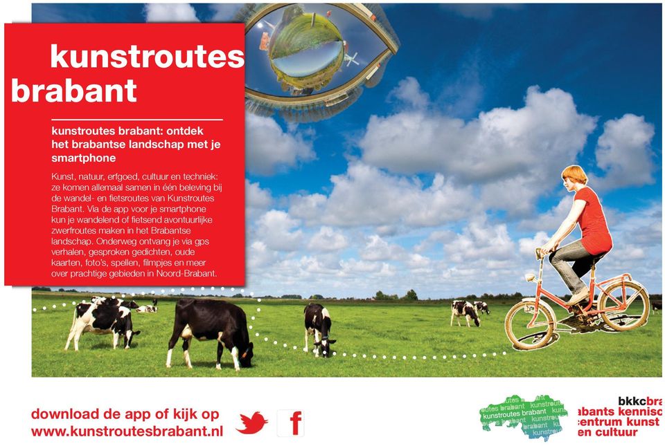 Via de app voor je smartphone zwerfroutes maken in het Brabantse landschap.