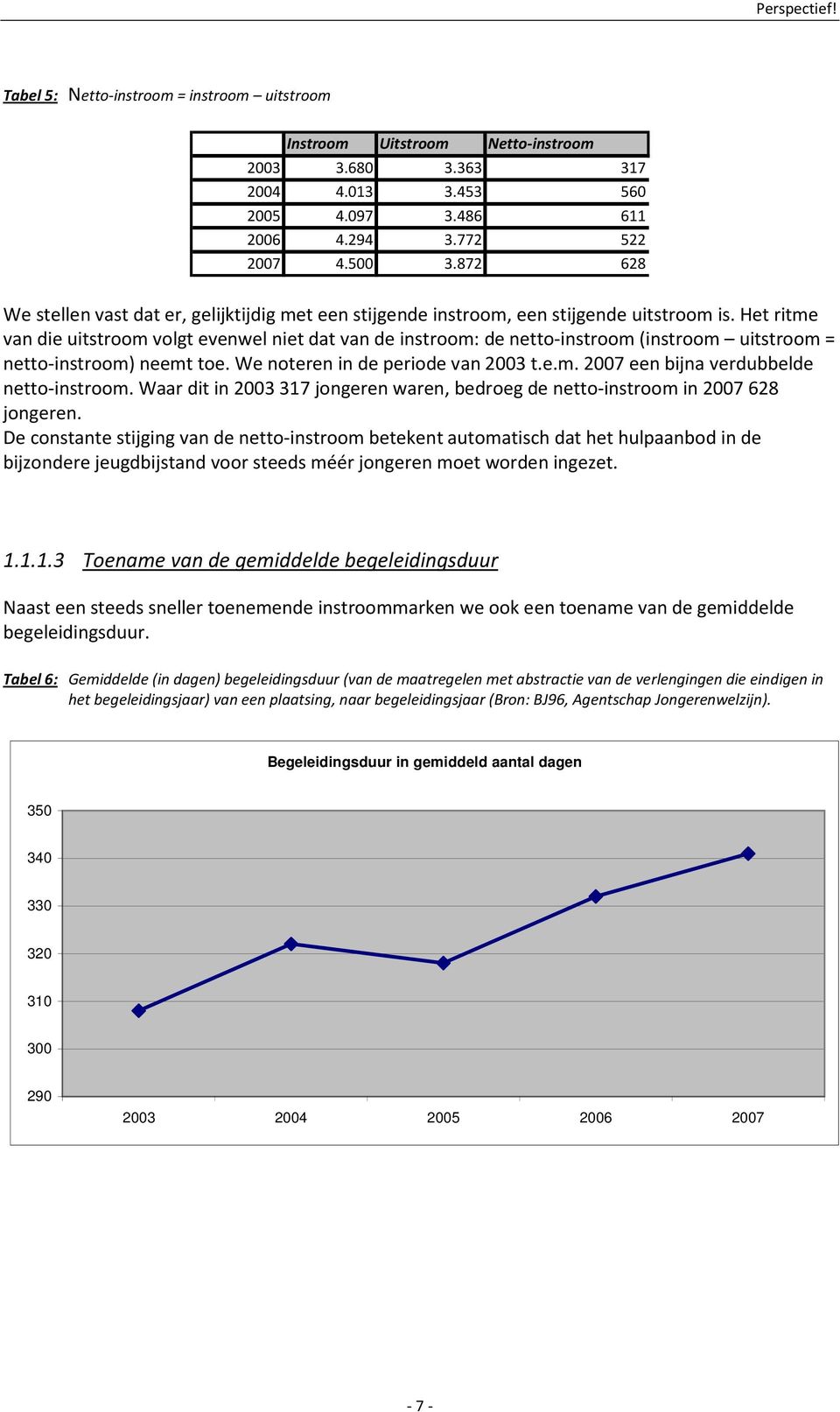 Het ritme van die uitstroom volgt evenwel niet dat van de instroom: de netto-instroom (instroom uitstroom = netto-instroom) neemt toe. We noteren in de periode van 2003 t.e.m. 2007 een bijna verdubbelde netto-instroom.