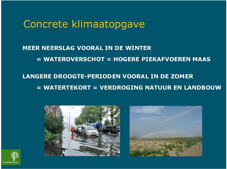 PIEKAFVOEREN MAAS LANGERE DROOGTE-PERIODEN