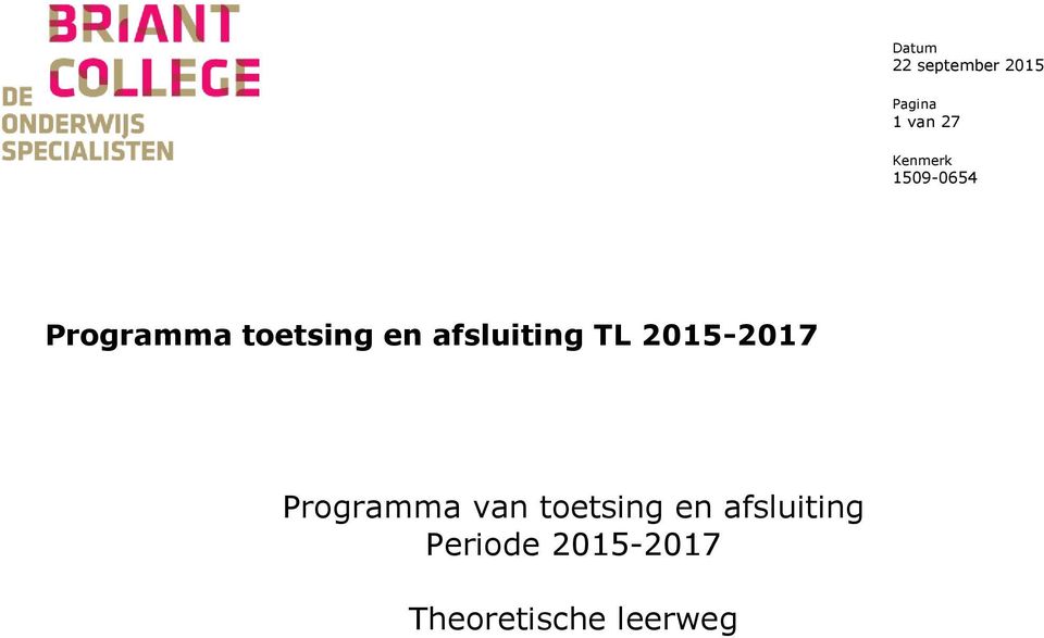 Programma van toetsing en