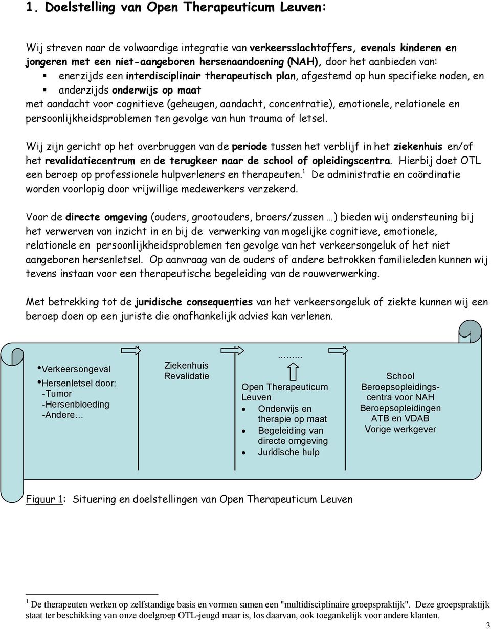 concentratie), emotionele, relationele en persoonlijkheidsproblemen ten gevolge van hun trauma of letsel.