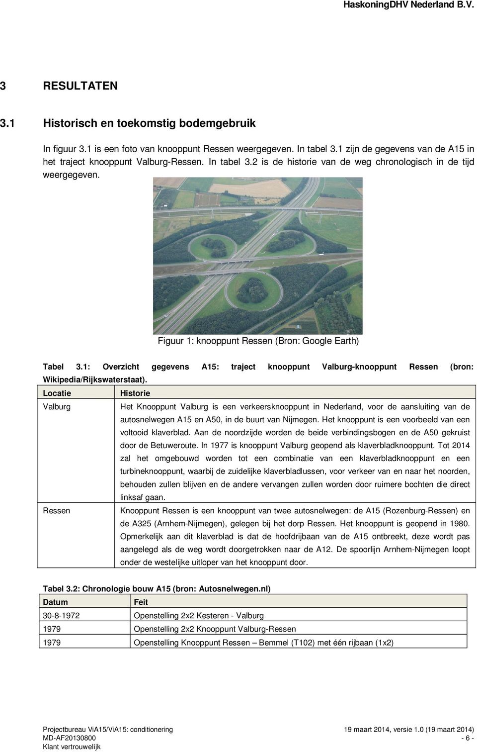 1: Overzicht gegevens A15: traject knooppunt Valburg-knooppunt Ressen (bron: Wikipedia/Rijkswaterstaat).