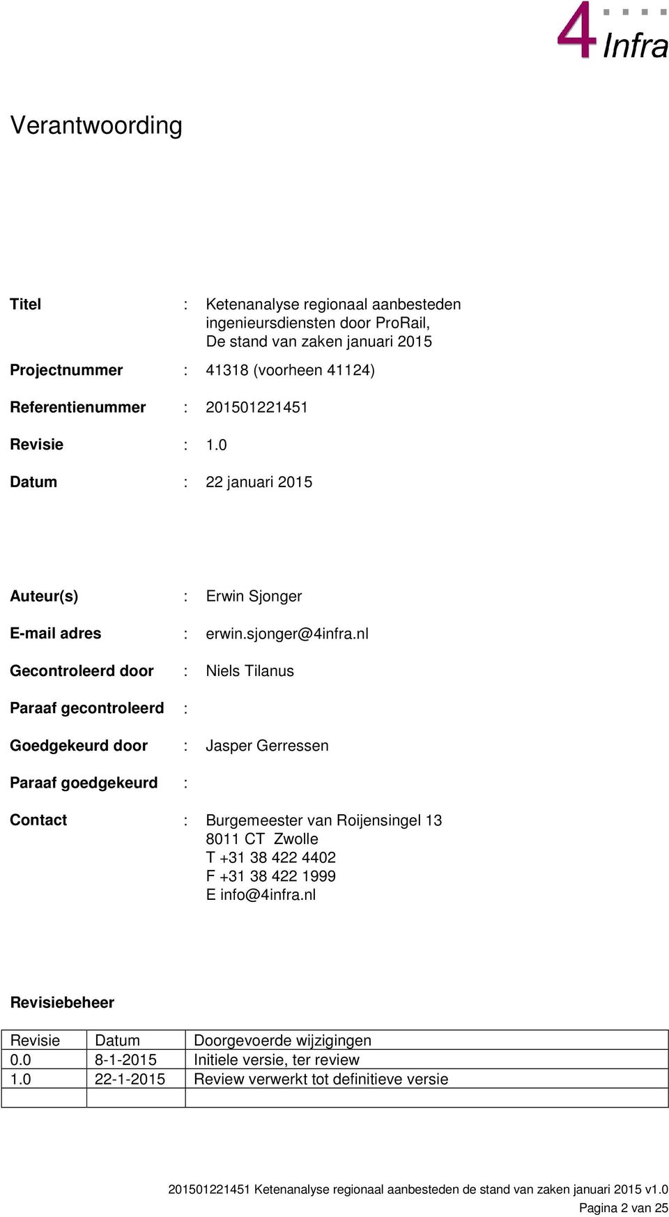 nl Gecontroleerd door : Niels Tilanus Paraaf gecontroleerd : Goedgekeurd door : Jasper Gerressen Paraaf goedgekeurd : Contact : Burgemeester van Roijensingel 13 8011 CT