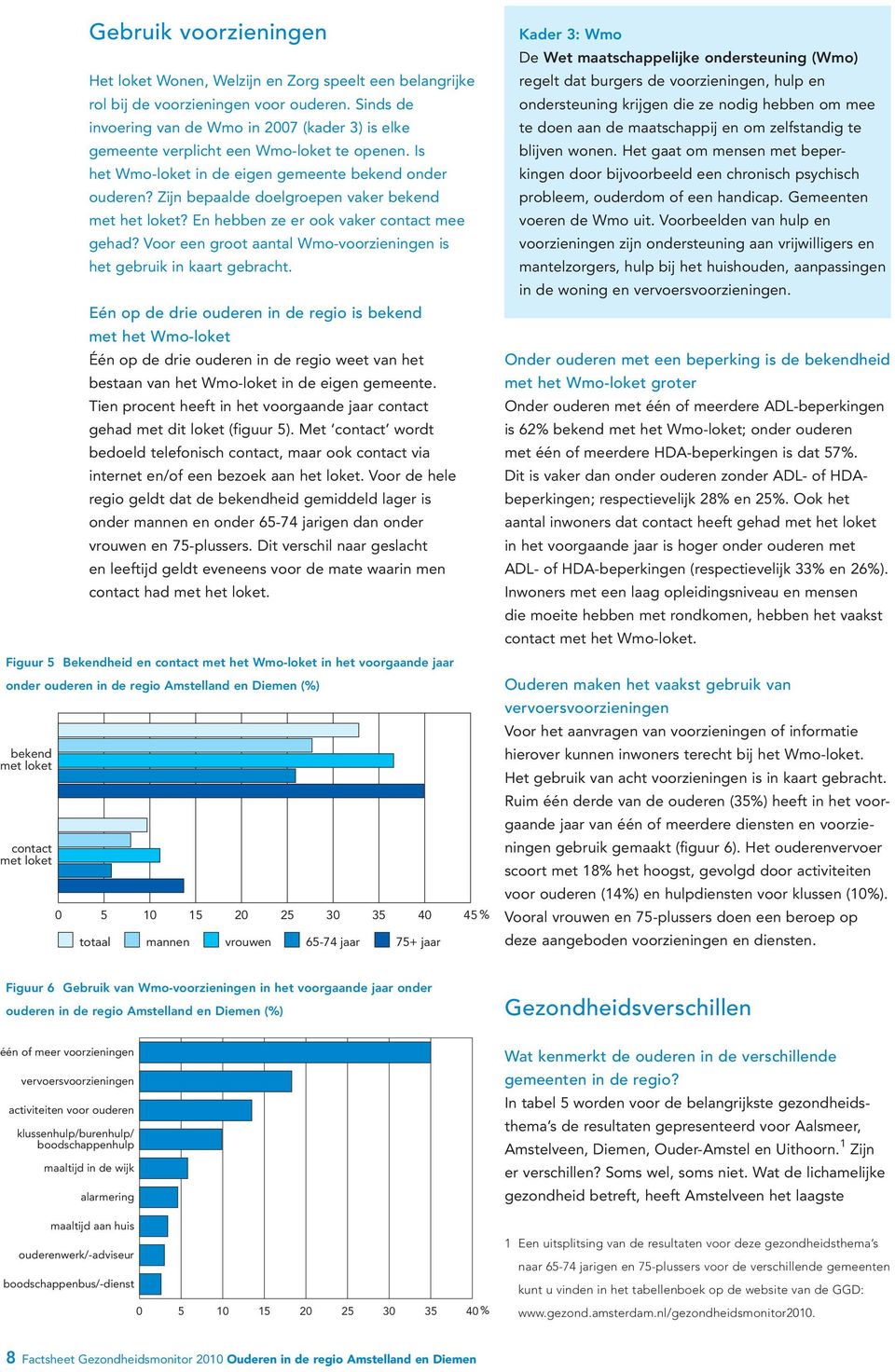 Zijn bepaalde doelgroepen vaker bekend met het loket? En hebben ze er ook vaker contact mee gehad? Voor een groot aantal Wmo-voorzieningen is het gebruik in kaart gebracht.