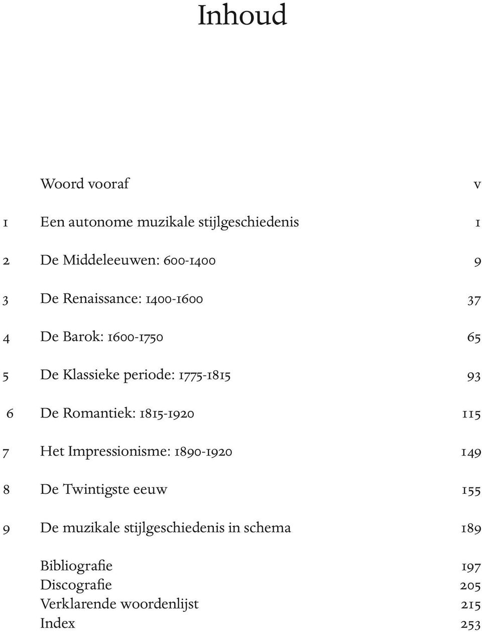 Romantiek: 1815-1920 115 7 Het Impressionisme: 1890-1920 149 8 De Twintigste eeuw 155 9 De muzikale