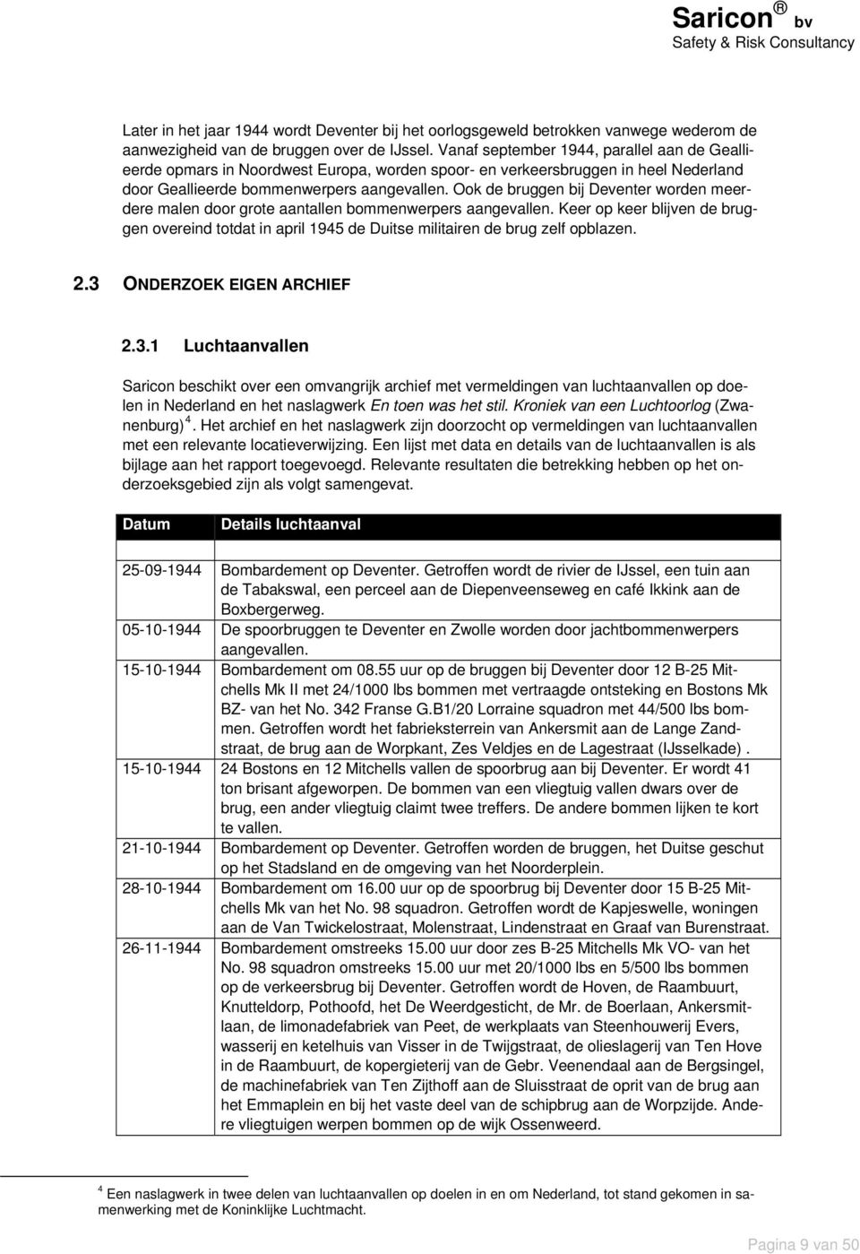 Ook de bruggen bij Deventer worden meerdere malen door grote aantallen bommenwerpers aangevallen.