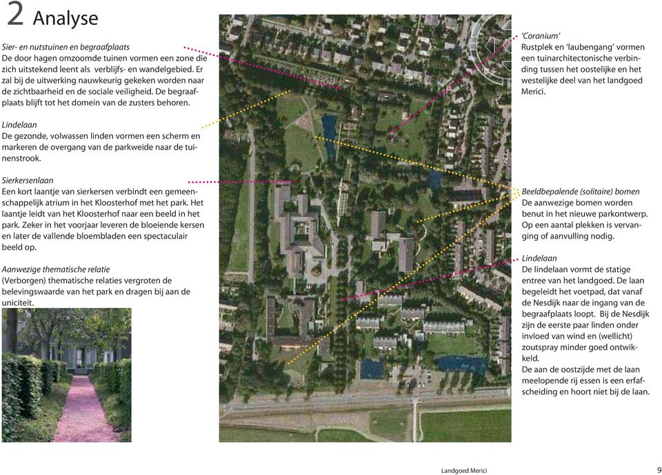 Coranium Rustplek en laubengang vormen een tuinarchitectonische verbinding tussen het oostelijke en het westelijke deel van het landgoed Merici.