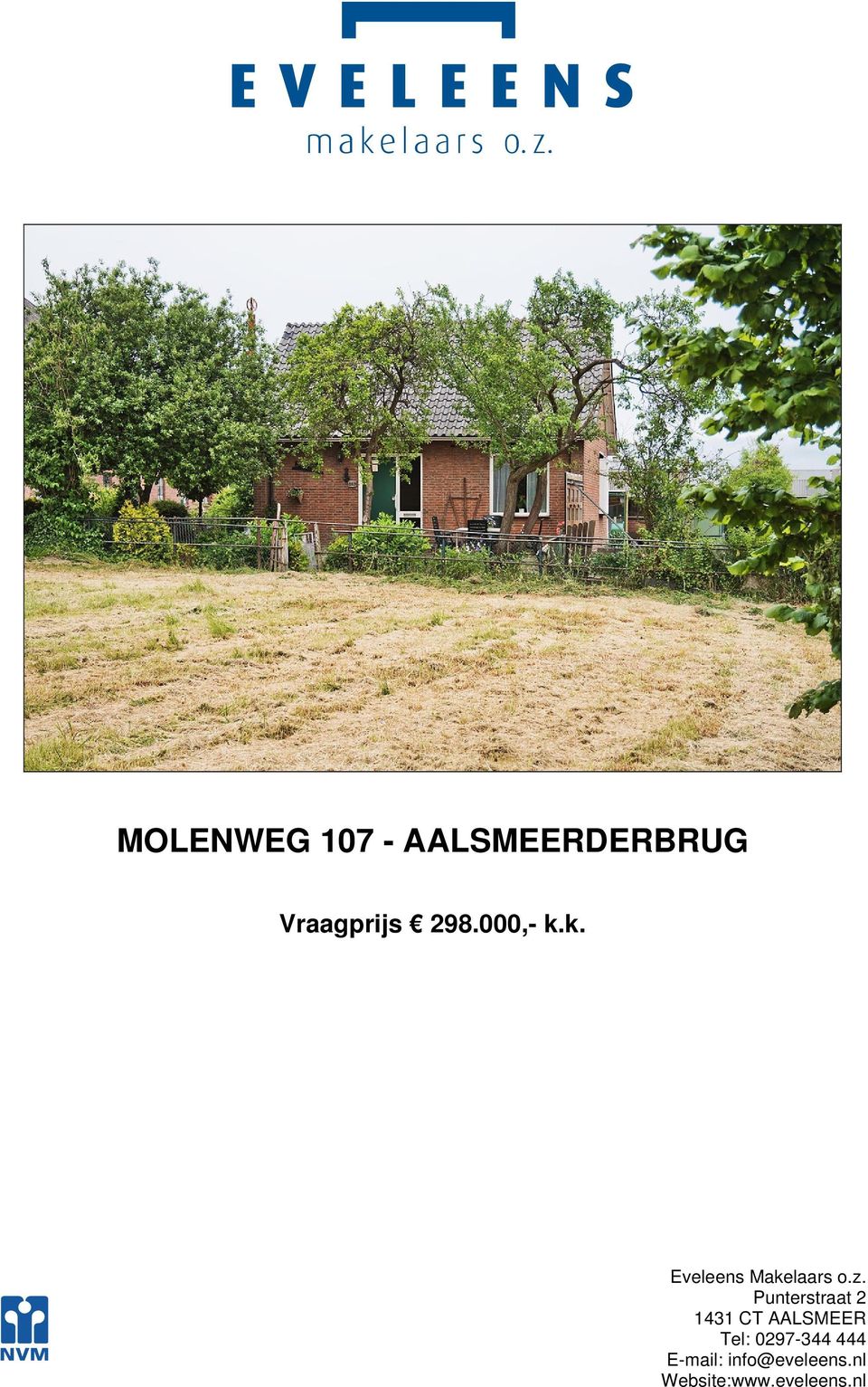 Punterstraat 2 1431 CT AALSMEER Tel: