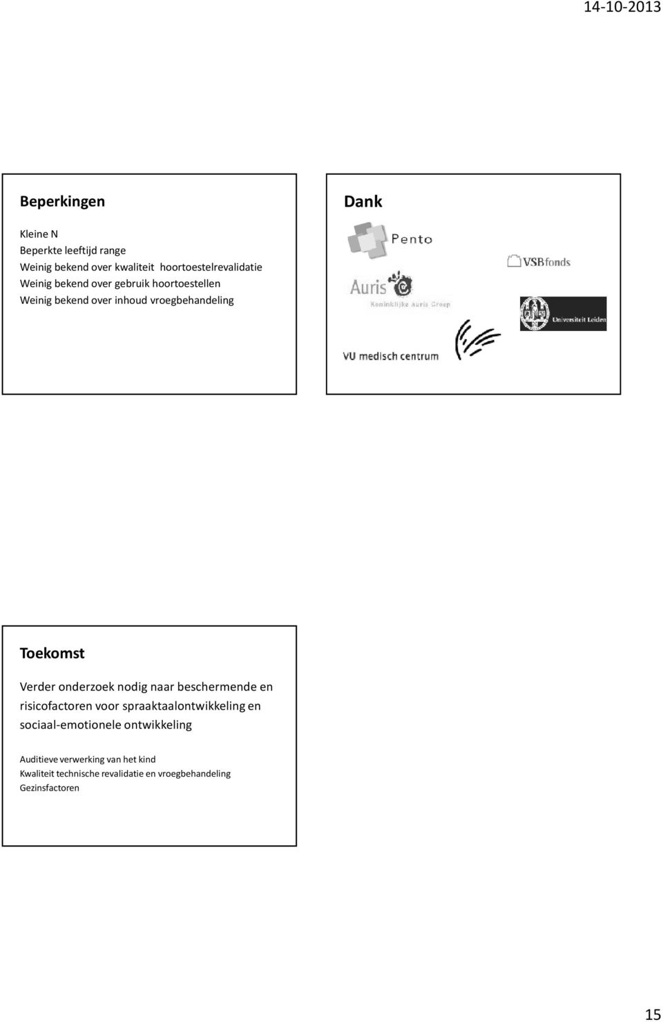 onderzoek nodig naar beschermende en risicofactoren voor spraaktaalontwikkeling en sociaal-emotionele