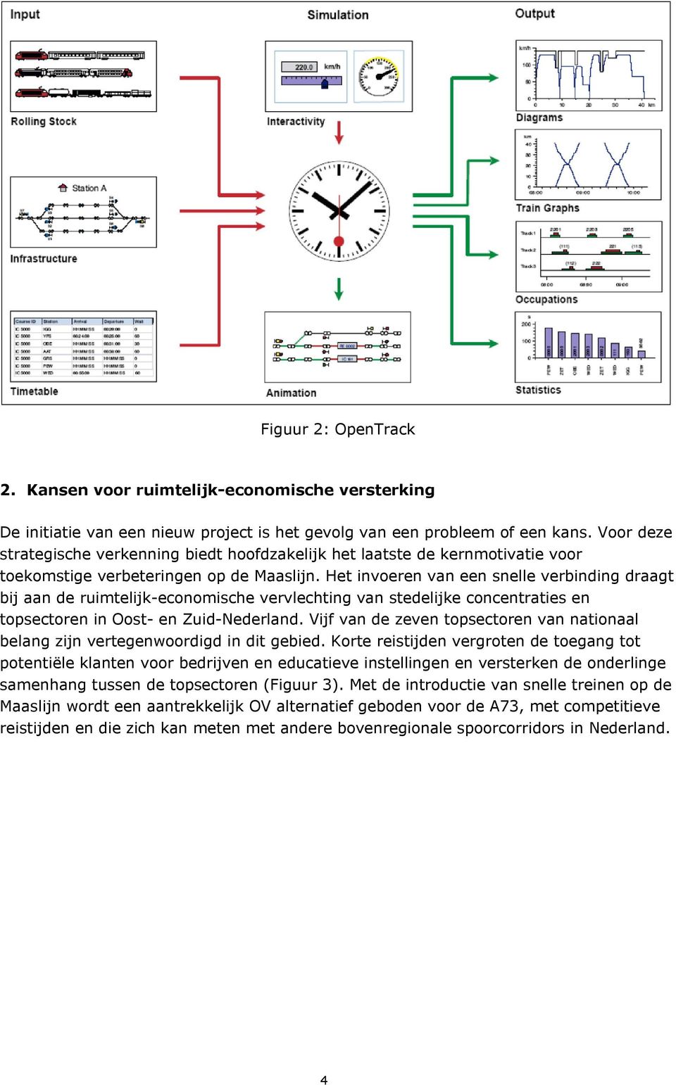 Het invoeren van een snelle verbinding draagt bij aan de ruimtelijk-economische vervlechting van stedelijke concentraties en topsectoren in Oost- en Zuid-Nederland.