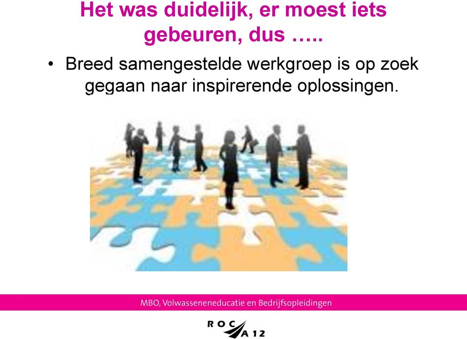 . Breed samengestelde werkgroep