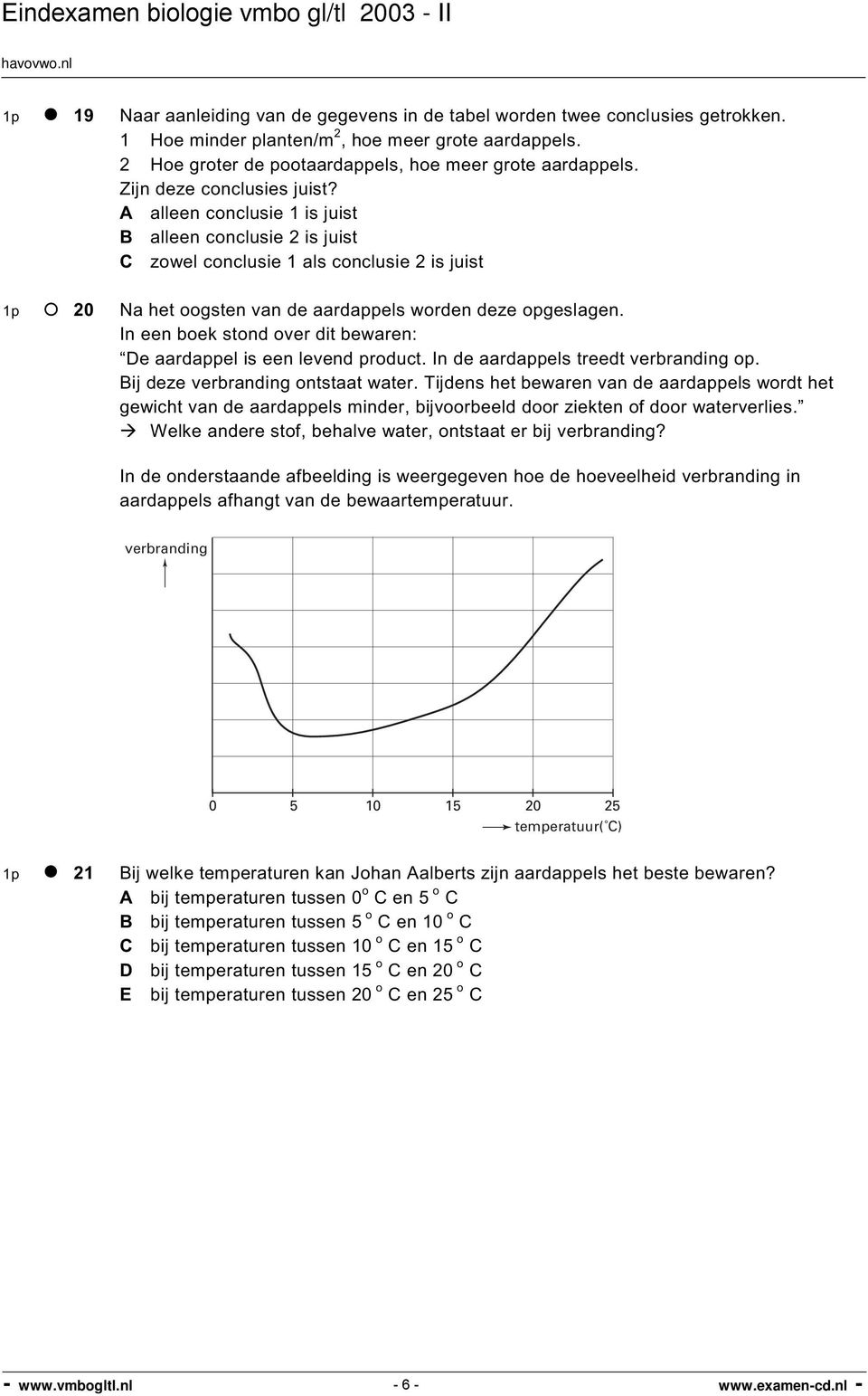 In een boek stond over dit bewaren: De aardappel is een levend product. In de aardappels treedt verbranding op. Bij deze verbranding ontstaat water.