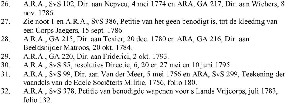 A.R.A., SvS 85, resoluties Directie, 6, 20 en 27 mei en 10 juni 1795. 31. A.R.A., SvS 99, Dir.