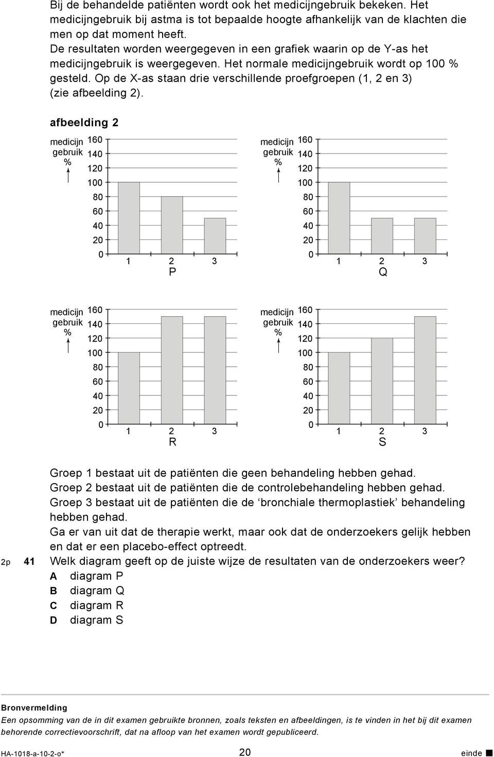 Op de X-as staan drie verschillende proefgroepen (1, 2 en 3) (zie afbeelding 2).