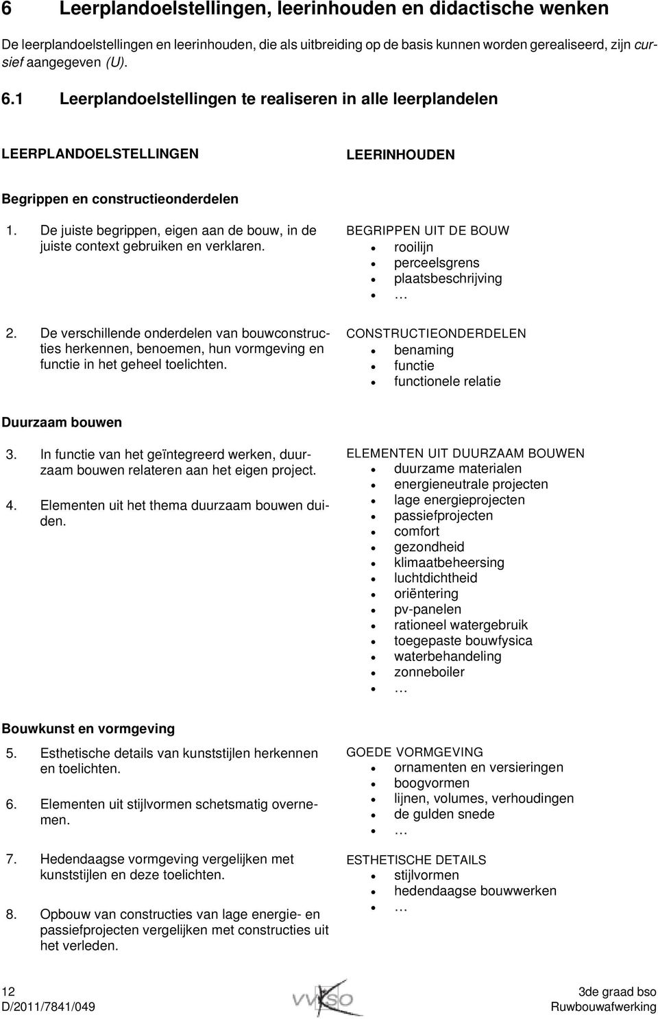 De juiste begrippen, eigen aan de bouw, in de juiste context gebruiken en verklaren. BEGRIPPEN UIT DE BOUW rooilijn perceelsgrens plaatsbeschrijving 2.