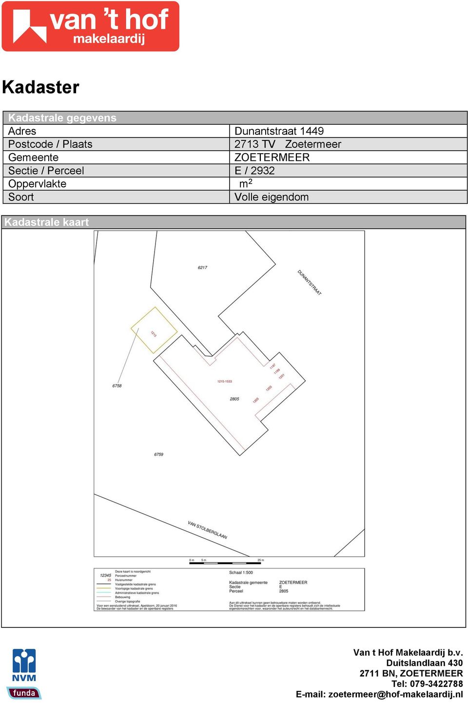 Gemeente ZOETERMEER Sectie / Perceel E / 2932