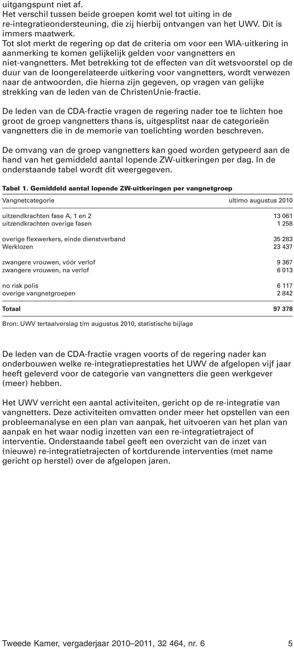 Met betrekking tot de effecten van dit wetsvoorstel op de duur van de loongerelateerde uitkering voor vangnetters, wordt verwezen naar de antwoorden, die hierna zijn gegeven, op vragen van gelijke