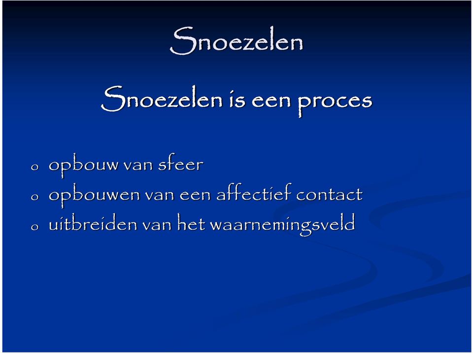 van een affectief cntact