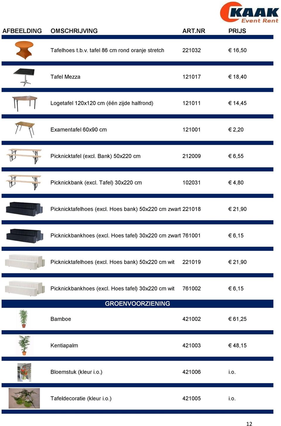 (excl. Bank) 50x220 cm 212009 6,55 Picknickbank (excl. Tafel) 30x220 cm 102031 4,80 Picknicktafelhoes (excl. Hoes bank) 50x220 cm zwart 221018 21,90 Picknickbankhoes (excl.