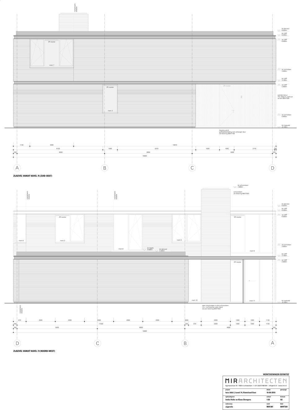 VNUIT KVEL 75 (ZUI-OOST) bk schoosteen schoosteen 6.5m 6.0m mek 6 mek 3 mek 5 mek 8 bk tegels 3.