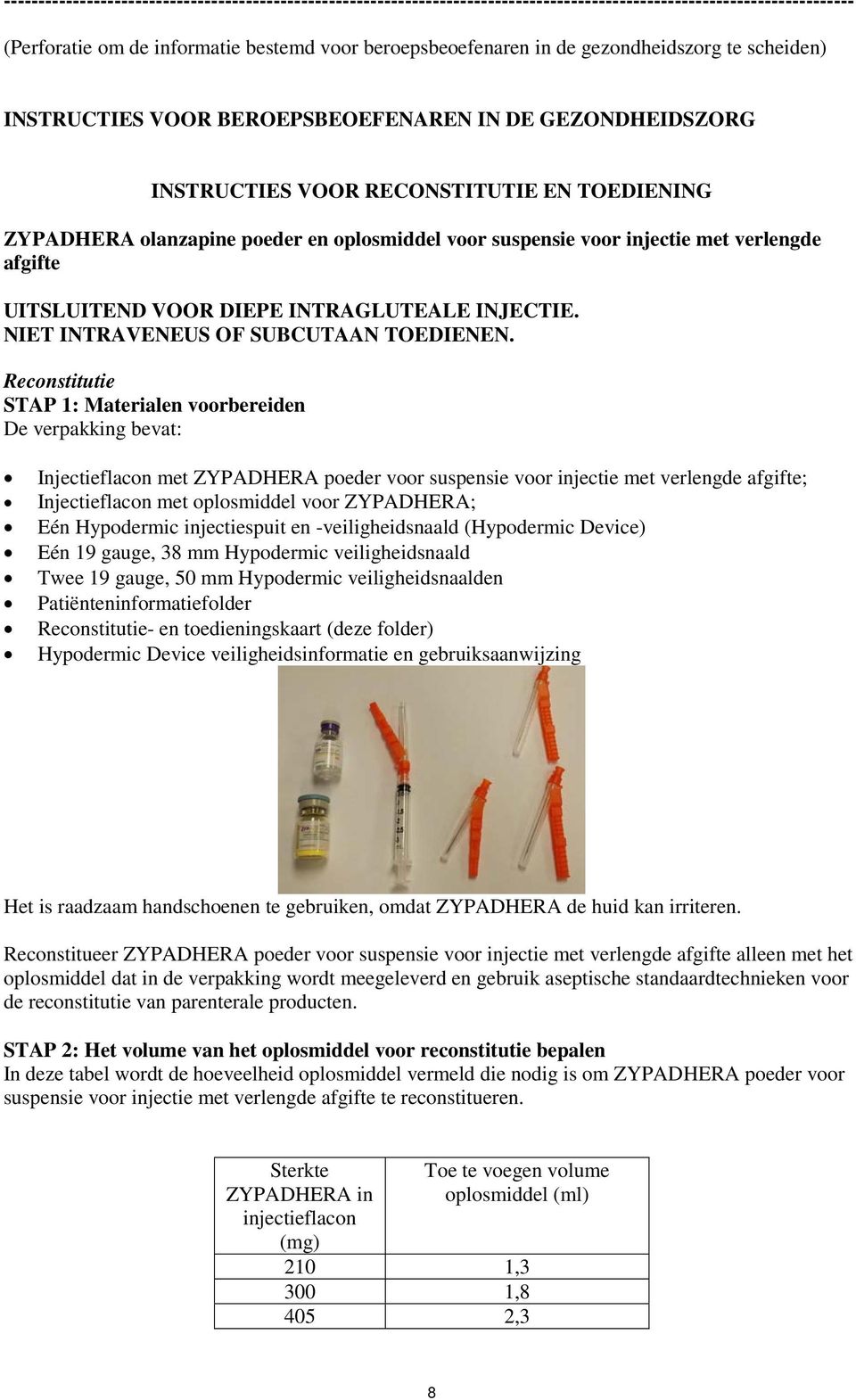 injectie met verlengde afgifte UITSLUITEND VOOR DIEPE INTRAGLUTEALE INJECTIE. NIET INTRAVENEUS OF SUBCUTAAN TOEDIENEN.