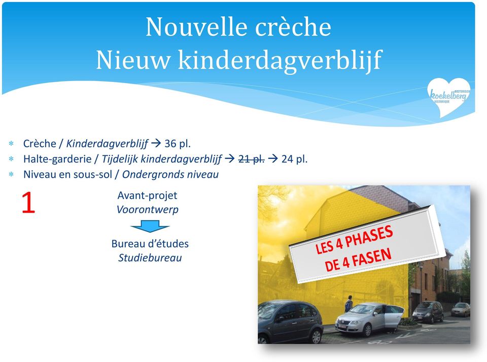 Halte-garderie / Tijdelijk kinderdagverblijf 21 pl.