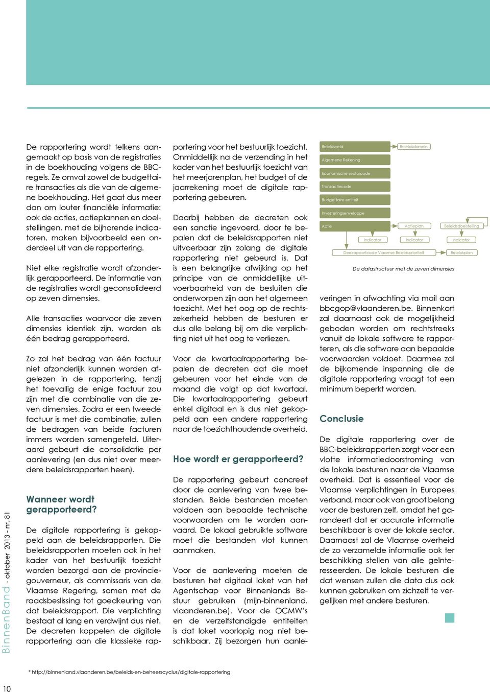 Niet elke registratie wordt afzonderlijk gerapporteerd. De informatie van de registraties wordt geconsolideerd op zeven dimensies.