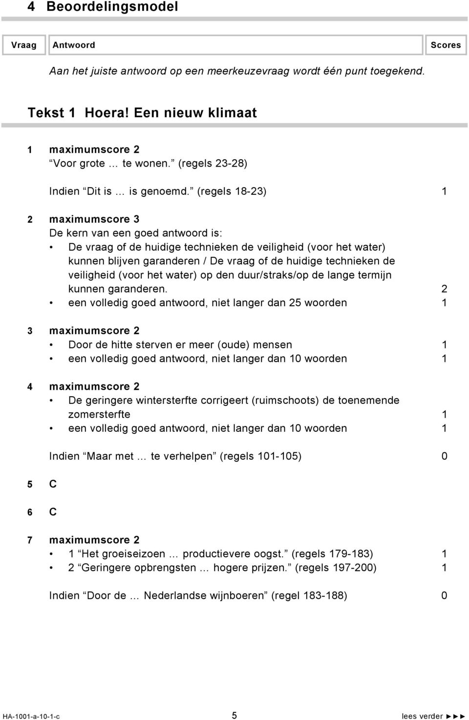 (regels 18-23) 1 2 maximumscore 3 De kern van een goed antwoord is: De vraag of de huidige technieken de veiligheid (voor het water) kunnen blijven garanderen / De vraag of de huidige technieken de