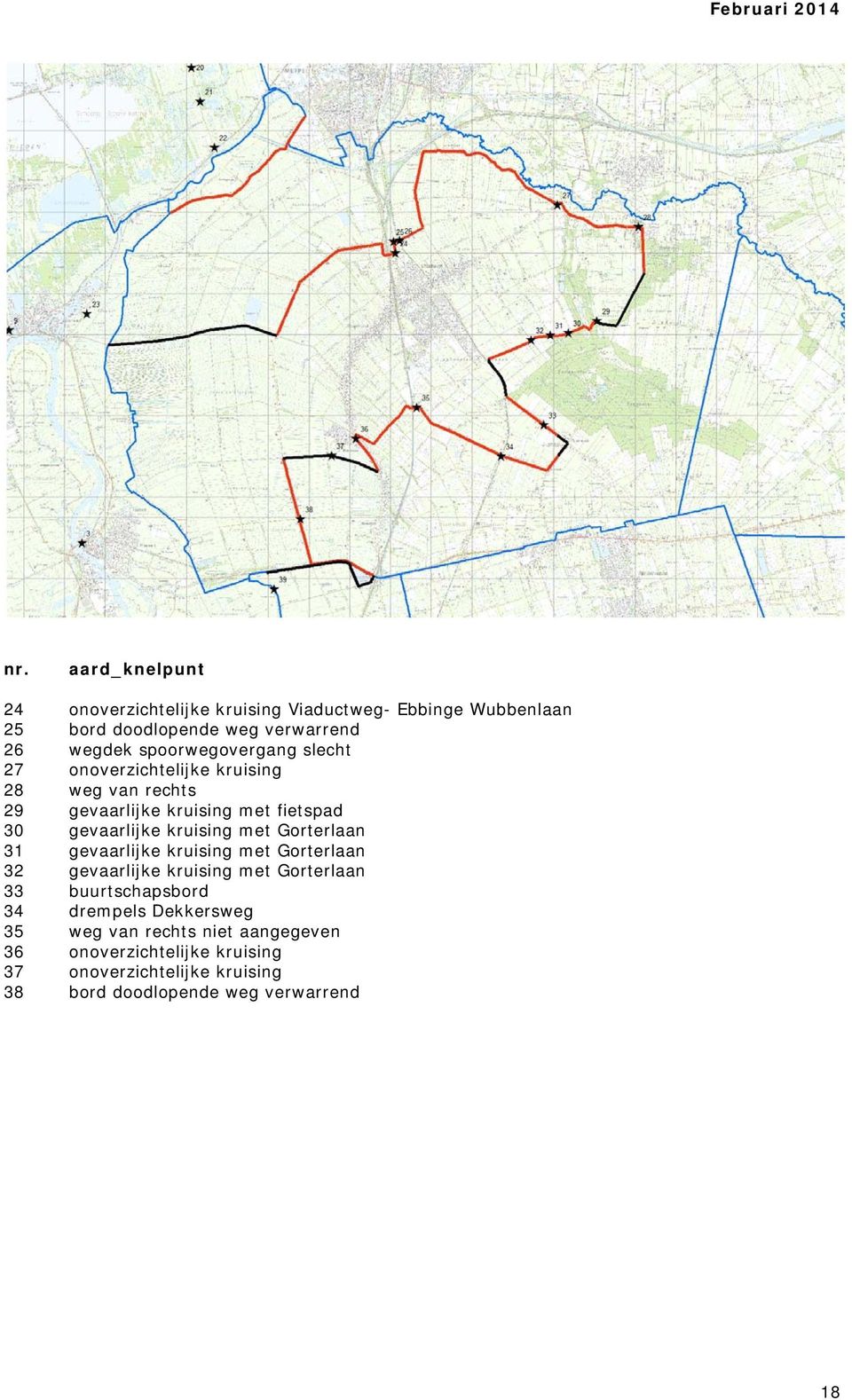 kruising met Gorterlaan 31 gevaarlijke kruising met Gorterlaan 32 gevaarlijke kruising met Gorterlaan 33 buurtschapsbord 34