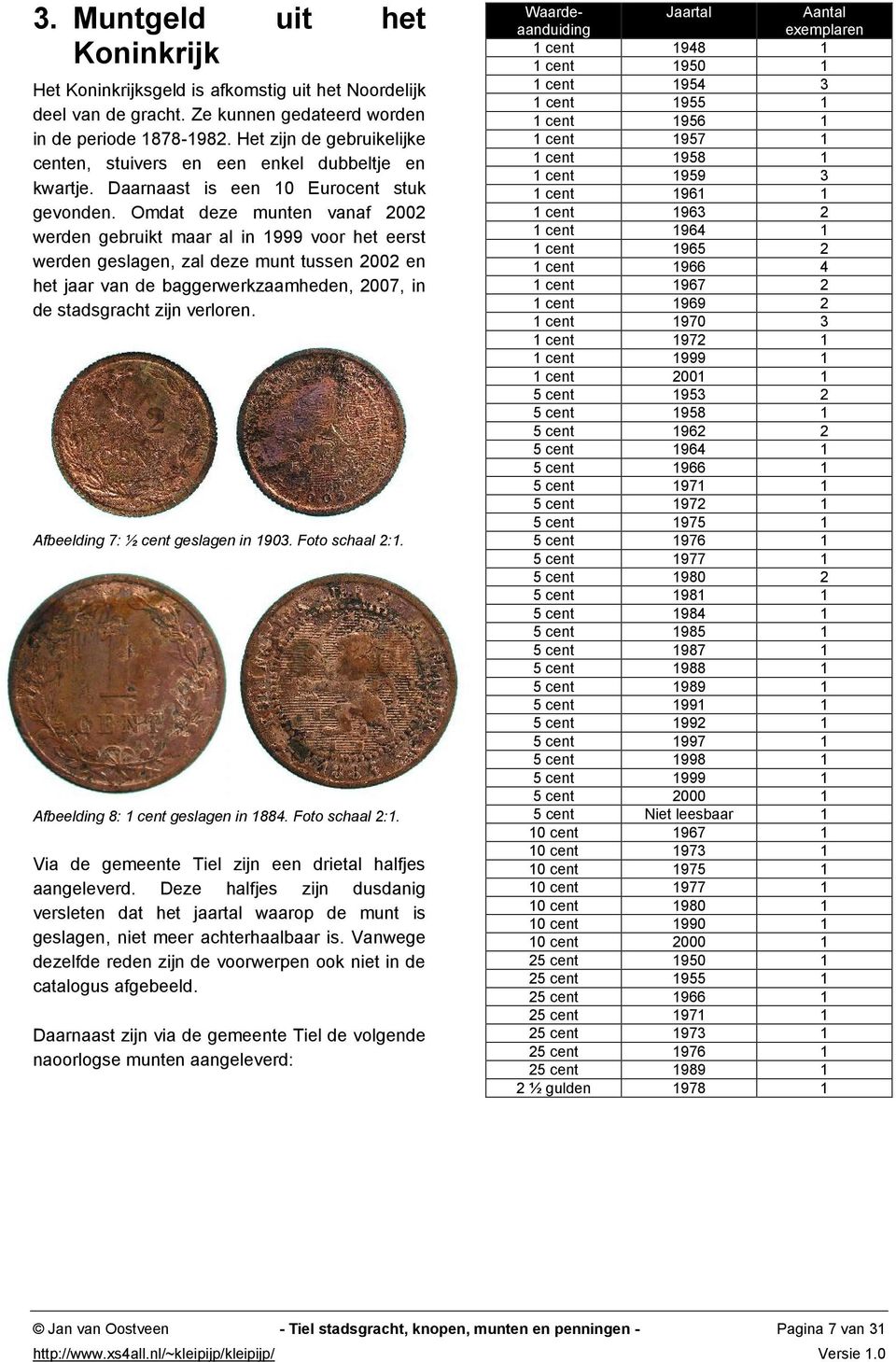 Omdat deze munten vanaf 2002 werden gebruikt maar al in 999 voor het eerst werden geslagen, zal deze munt tussen 2002 en het jaar van de baggerwerkzaamheden, 2007, in de stadsgracht zijn verloren.
