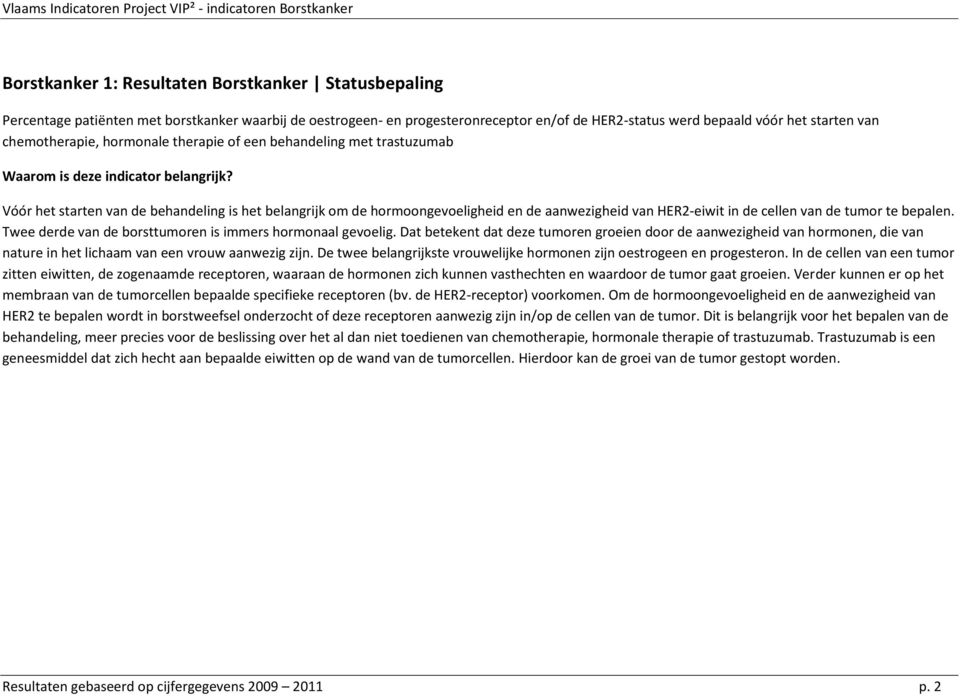 Vóór het starten van de behandeling is het belangrijk om de hormoongevoeligheid en de aanwezigheid van HER2-eiwit in de cellen van de tumor te bepalen.