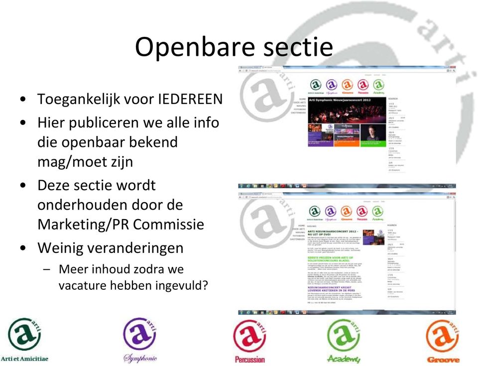 wordt onderhouden door de Marketing/PR Commissie Weinig