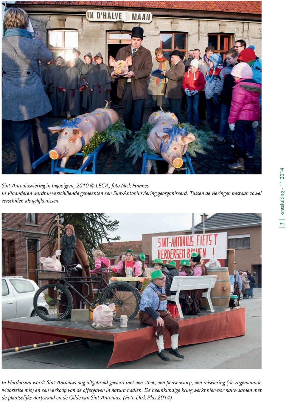 3 ontsluiting - 11 2014 In Herdersem wordt Sint-Antonius nog uitgebreid gevierd met een stoet, een pensenworp, een misviering (de