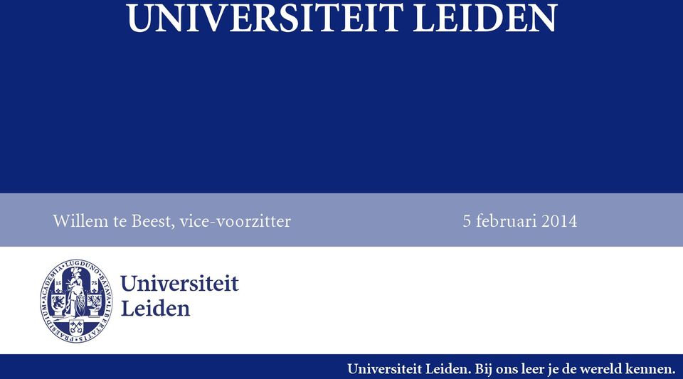 februari 2014 Universiteit