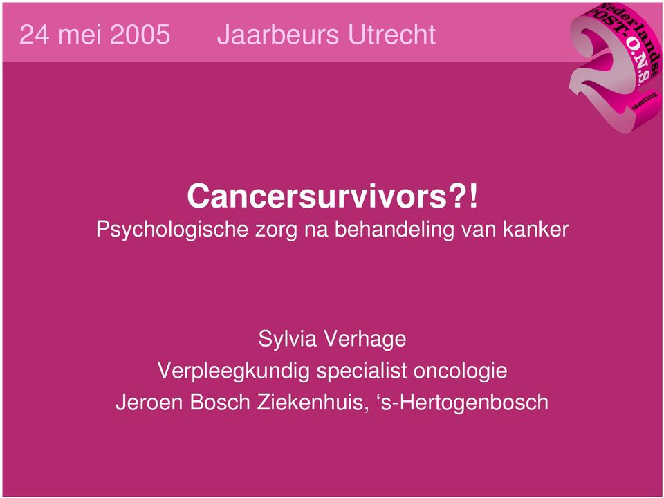 kanker Sylvia Verhage Verpleegkundig