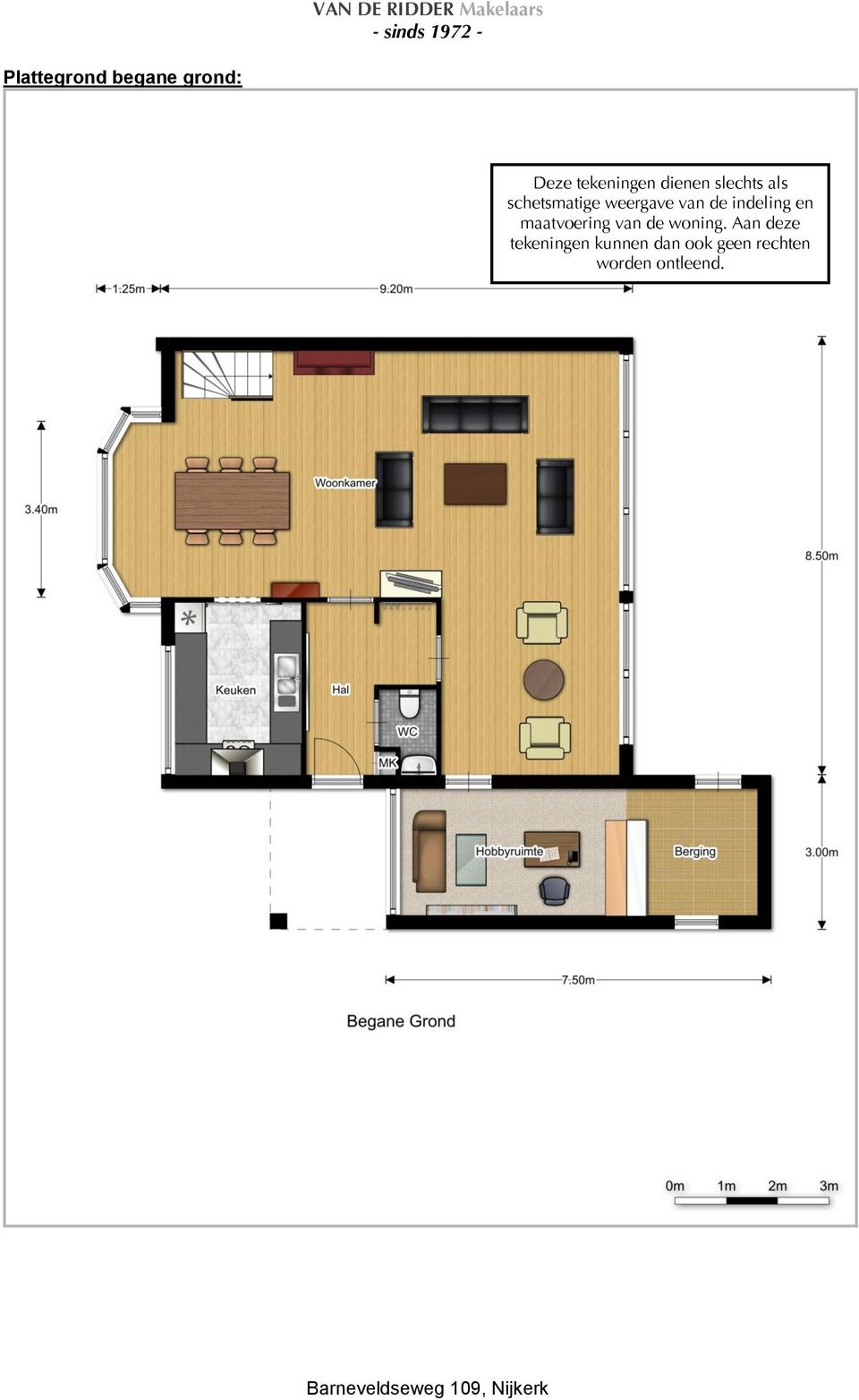 indeling en maatvoering van de woning.