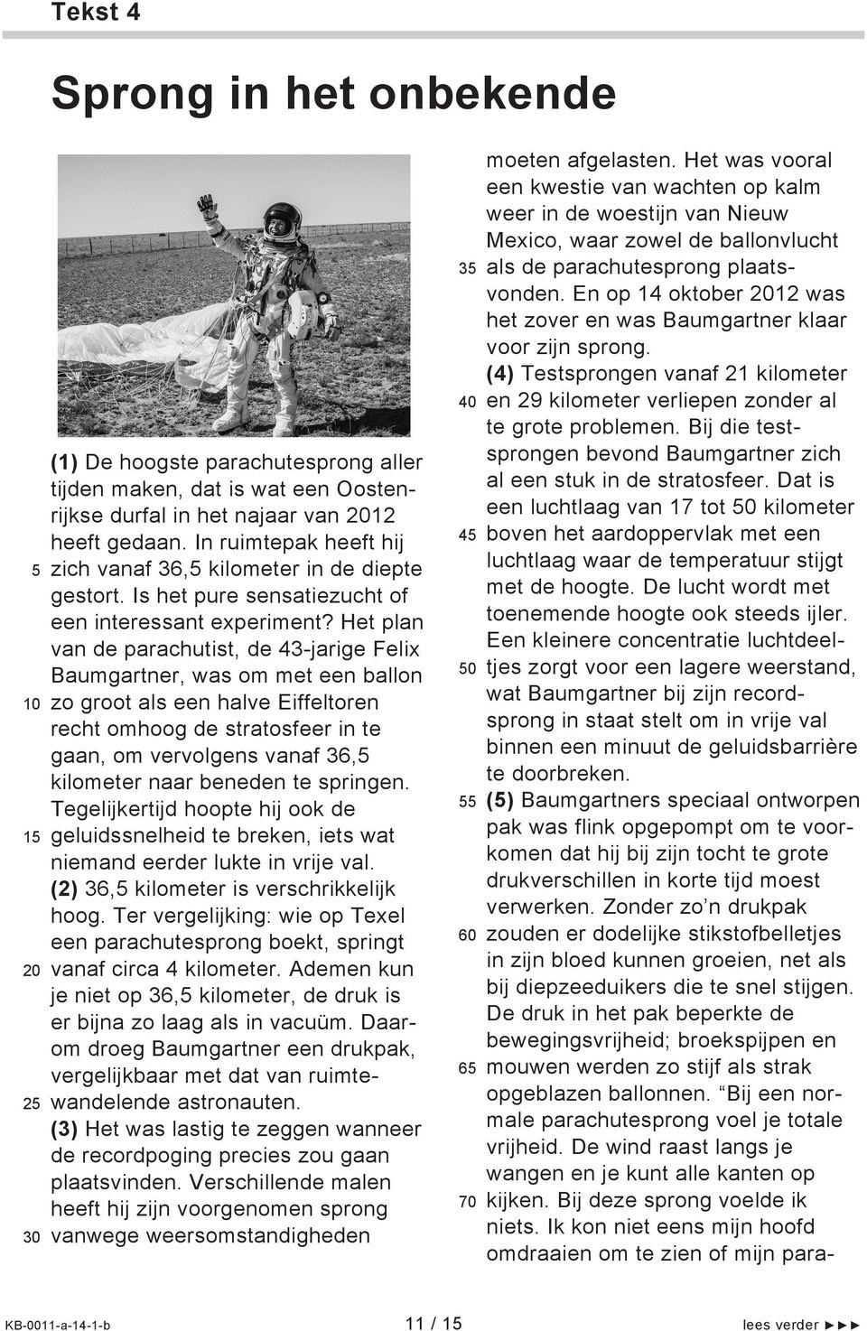 Het plan van de parachutist, de 43-jarige Felix Baumgartner, was om met een ballon zo groot als een halve Eiffeltoren recht omhoog de stratosfeer in te gaan, om vervolgens vanaf 36,5 kilometer naar