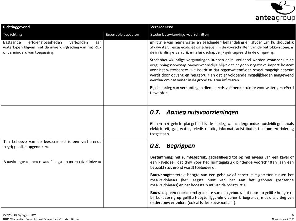 Tenzij expliciet omschreven in de voorschriften van de betrokken zone, is de inrichting ervan vrij, mits landschappelijk geïntegreerd in de omgeving.