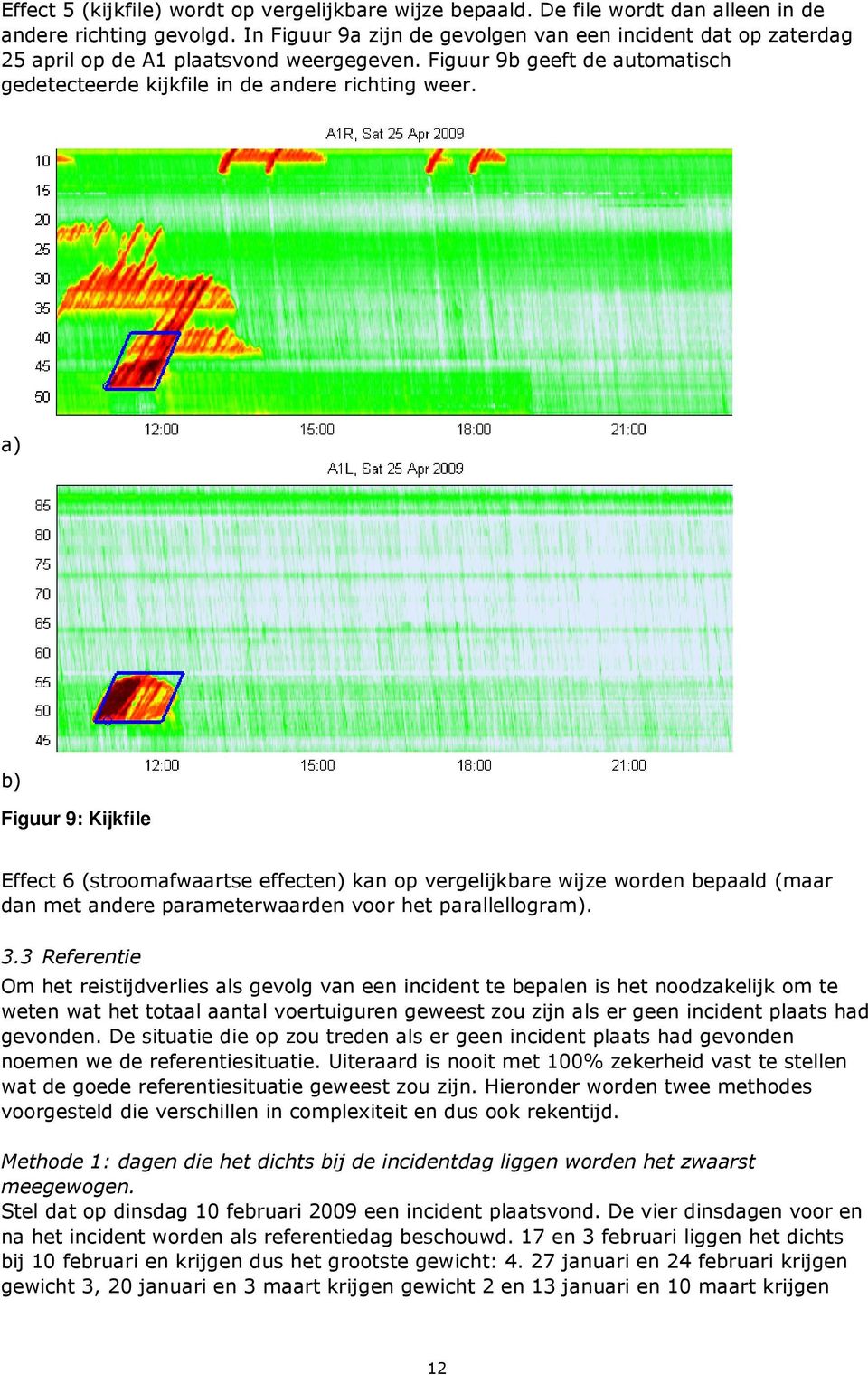 a) b) Figuur 9: Kijkfile Effect 6 (stroomafwaartse effecten) kan op vergelijkbare wijze worden bepaald (maar dan met andere parameterwaarden voor het parallellogram). 3.