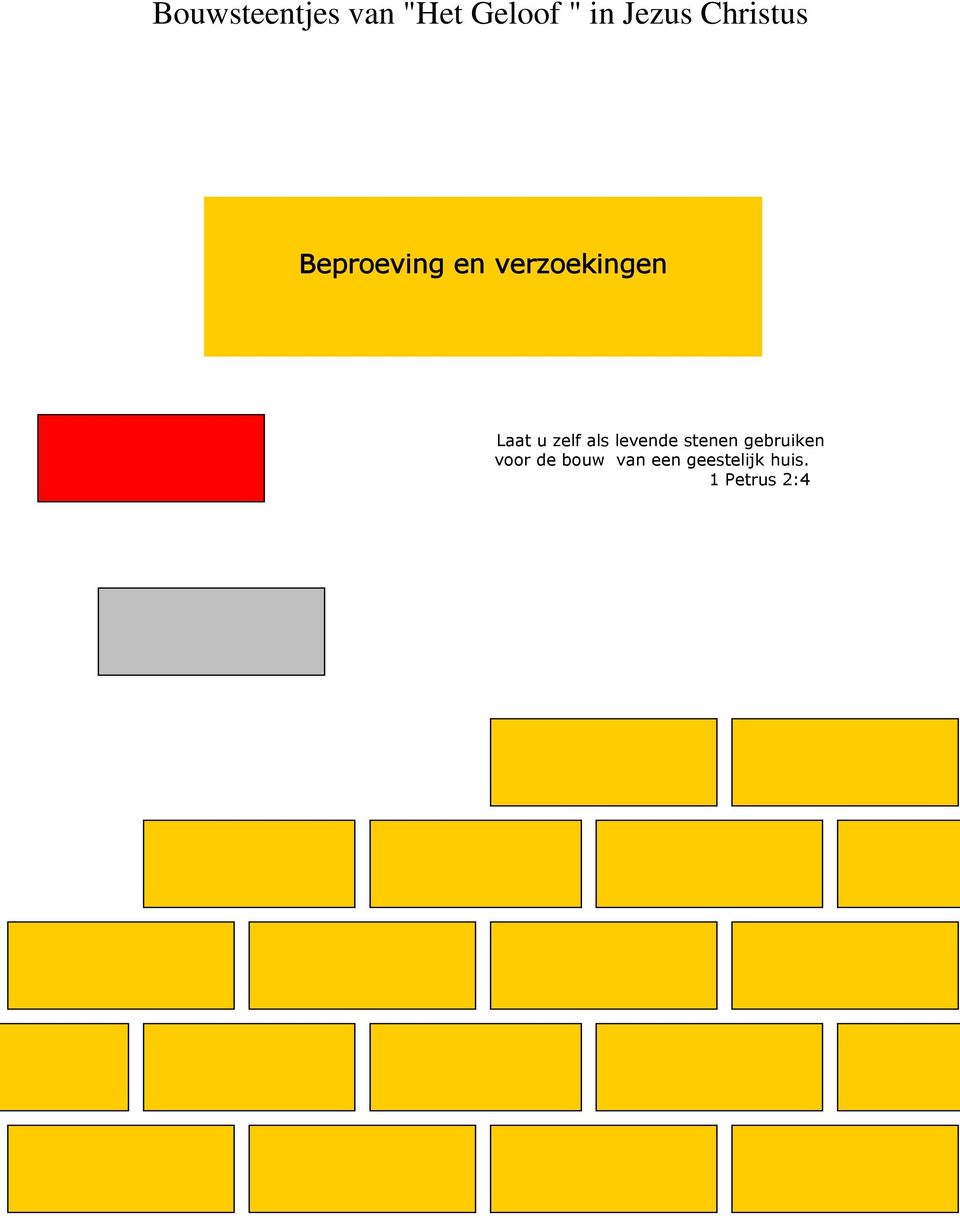 u zelf als levende stenen gebruiken voor